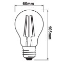 Żarówka LED E27 A60 6.5W = 60W 806lm 4000K 320° Filament OSRAM