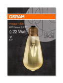 Żarówka LED E27 ST64 2,5W = 22W 225lm 2500K Ciepła OSRAM Vintage 1906