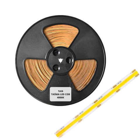 Taśma LED COB 4000K IP20 Neutralna 7W/m 12V 1m Taśma LED COB 4000K IP20 Neutralna 7W/m 12V 1m