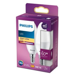 2PAK Żarówka LED E14 Philips 7W = 60W 806lm 2700K Ciepła Świeczka