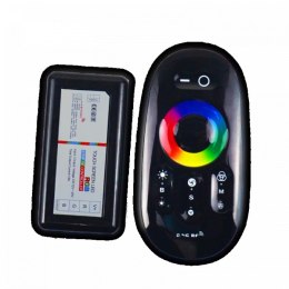 Sterownik z pilotem do taśm RGB dotykowy 18A 216W RF Czarny