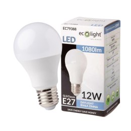 ŻARÓWKA LED E27 12W 6500K BARWA ZIMNA 12W MOCNA 1080lm