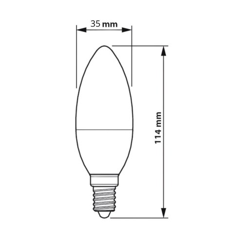 Żarówka LED E14 4,9W = 40W 470lm 4000K Neutralna Świeczka PILA Żarówka LED E14 4,9W = 40W 470lm 4000K Neutralna Świeczka PILA