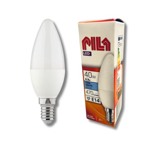 Żarówka LED E14 4,9W = 40W 470lm 4000K Neutralna Świeczka PILA Żarówka LED E14 4,9W = 40W 470lm 4000K Neutralna Świeczka PILA