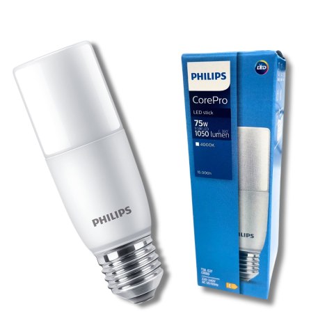 Żarówka LED STICK E27 T38 9,5W = 75W 1050lm 4000K Neutralna PHILIPS