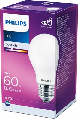 Żarówka LED E27 7W = 60W 806lm 4000K Neutralna 300° PHILIPS