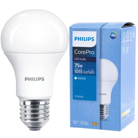 Żarówka LED E27 Philips CorePro 10W = 75W 4000K Nutralna Żarówka LED E27 Philips CorePro 10W = 75W 4000K Nutralna