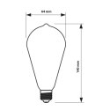 Żarówka LED E27 ST64 7W = 60W 806lm 2700K ciepła FILAMENT PHILIPS Gruszka Ozdobna