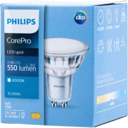 Żarówka LED GU10 4,9W = 50W 550lm 4000K Neutralna 120° PHILIPS