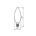 Żarówka świeczka LED E14 6,5W = 60W 3000K Ciepła Świeczka