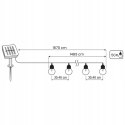 Girlanda Solarna Ogrodowa 50x LED Ozdobne Kuleczki 16,7m Ciepła 3000K