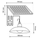 Lampa Solarna LED Zewnętrzna Ogrodowa 4000K IP44 + Pilot Altana Taras