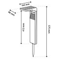 Lampa Solarna Ogrodowa LED Wbijana Słupek Ogrodowy 41cm HORIUS 4000K IP44