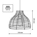 Lampa Solarna Wisząca LED Zewnętrzna Ogrodowa Rattanowa 3000K IP44 Altana