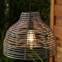 Lampa Solarna Wisząca LED Zewnętrzna Ogrodowa Rattanowa 3000K IP44 Altana