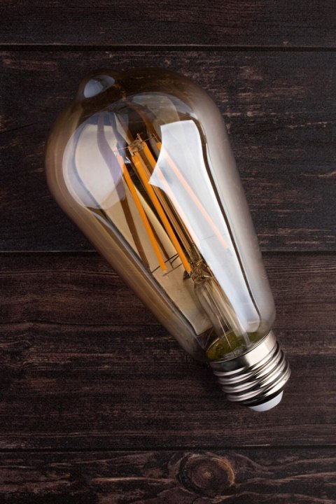 Żarówka LED E27 ST64 6W = 50W 660lm 2000K Ciepła 360° Filament Żarówka LED E27 ST64 6W = 50W 660lm 2000K Ciepła 360° Filament