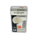 Żarówka LED G4 TALERZYK 3W SMD 4000K Barwa NEUTRALNA 300lm TALERZYK