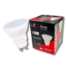 Żarówka LED GU10 10W 2700K CIEPŁA 1400lm Ceramiczna MOCNA LED line PRIME