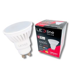 Żarówka LED GU10 7W 6500K Zimna 1000lm Ceramiczna MOCNA LED line PRIME