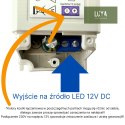 Zasilacz LED Meblowy 12W DC 12V 1A IP20 Do taśmy LED