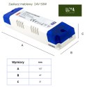 Zasilacz LED Meblowy 50W DC 24V IP20 Do taśmy LED