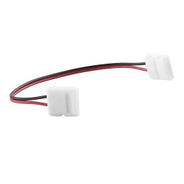 Złączka do taśmy LED SMD MONO 8mm dwustronna z przewodem 140 mm