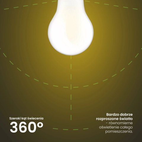 Żarówka LED E27 A60 4W = 60W 840lm 3000K Ciepła 360° Szklana Filament ALS Żarówka LED E27 A60 4W = 60W 840lm 3000K Ciepła 360° Szklana Filament ALS
