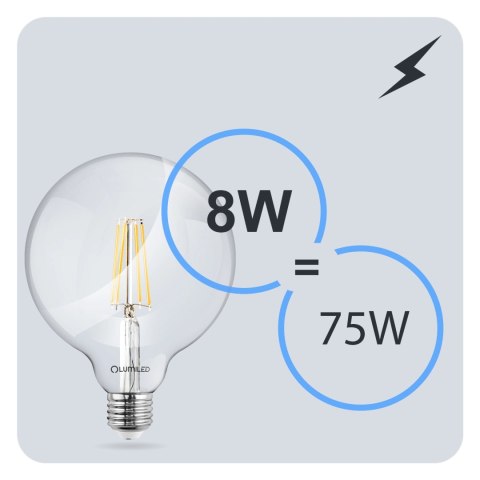 Żarówka LED E27 G95 8W = 75W 4000K Neutralna Globe Filament Żarówka LED E27 G95 8W = 75W 4000K Neutralna Globe Filament