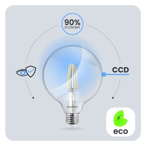 Żarówka LED E27 G95 8W = 75W 4000K Neutralna Globe Filament Żarówka LED E27 G95 8W = 75W 4000K Neutralna Globe Filament