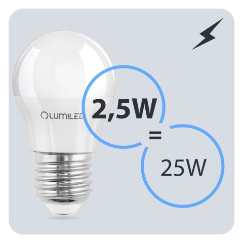 Żarówka LED Klulka E27 P40 2,5W = 25W 249lm 6500K Zimna 180° Żarówka LED Klulka E27 P40 2,5W = 25W 249lm 6500K Zimna 180°