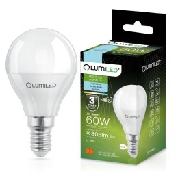 Żarówka LED Kulka E14 P40 8W = 60W 806lm 6500K Zimna 180°