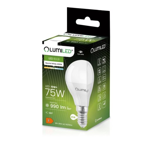 Żarówka LED Kulka E14 P45 10W = 75W 990lm 4000K Neutralna 180° Żarówka LED Kulka E14 P45 10W = 75W 990lm 4000K Neutralna 180°