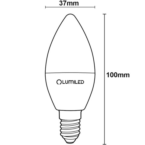 Żarówka LED Świeczka B35 E14 10W = 75W 1055lm 6500K Zimna 180° Żarówka LED Świeczka B35 E14 10W = 75W 1055lm 6500K Zimna 180°
