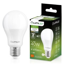 Żarówka LED E27 A60 5W = 40W 470lm 4000K Neutralna 260° LUMILED