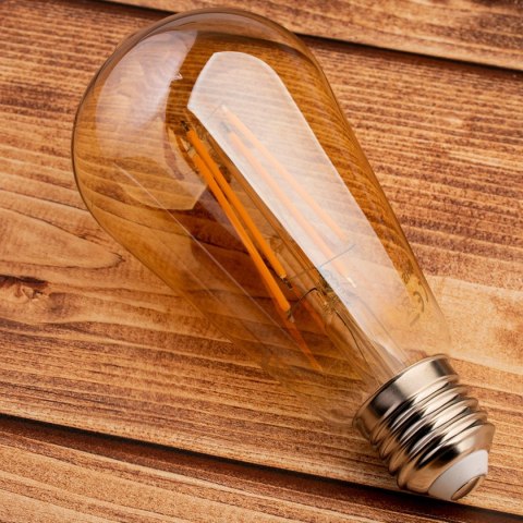 Żarówka LED E27 ST64 4W = 35W 440lm 2000K Ciepła 360° Filament Żarówka LED E27 ST64 4W = 35W 440lm 2000K Ciepła 360° Filament