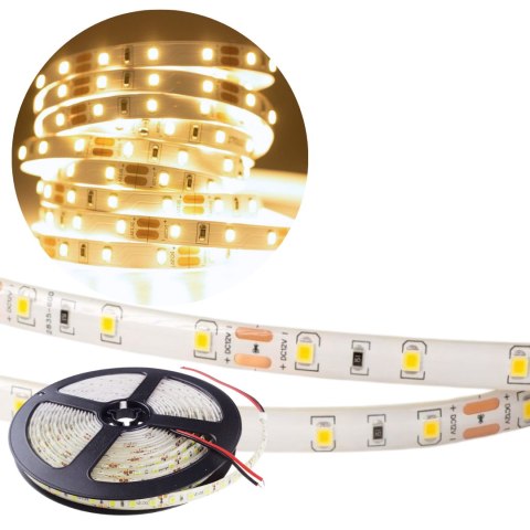 Taśma LED 300 4.8W/m CIEPŁA 3000K 300lm/m 12V DC IP63 5m ROLKA