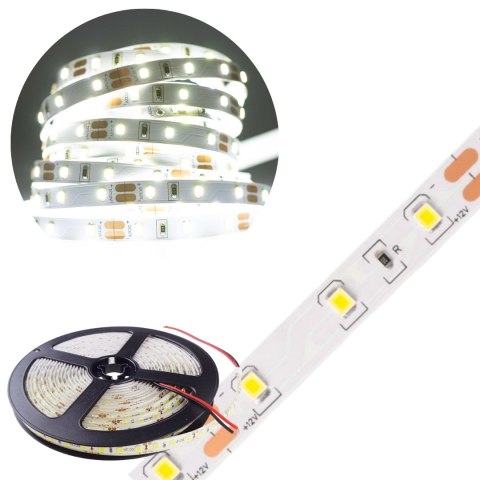 Taśma LED 300 SMD 4.8W/m ZIMNA 6500K 200lm/m 12V IP20 5m Rolka Taśma LED 300 SMD 4.8W/m ZIMNA 6500K 200lm/m 12V IP20 5m Rolka
