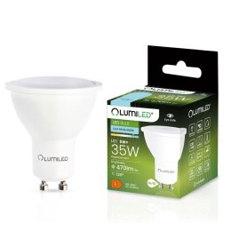 Żarówka LED GU10 5W = 35W 470lm 6500K Zimna 120° LUMILED