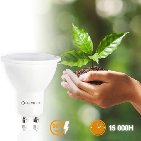 Żarówka LED GU10 5W = 35W 470lm 6500K Zimna 120° LUMILED Żarówka LED GU10 5W = 35W 470lm 6500K Zimna 120° LUMILED