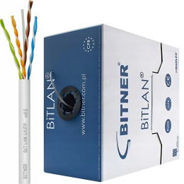 Kabel Sieciowy U/UTP cat.6 BiTLAN 350MHz LAN Skrętka Wewnętrzna