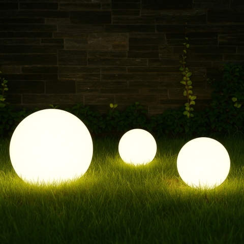 Kula ogrodowa 60cm E27 poliwęglan do LED IP44 Lampa Zewnętrzna akcesoria Kula ogrodowa 60cm E27 poliwęglan do LED IP44 Lampa Zewnętrzna akcesoria