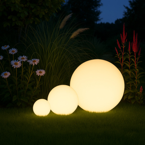Kula ogrodowa 60cm E27 poliwęglan do LED IP44 Lampa Zewnętrzna akcesoria Kula ogrodowa 60cm E27 poliwęglan do LED IP44 Lampa Zewnętrzna akcesoria