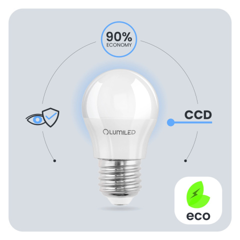 Żarówka LED E27 Kulka P45 5W = 40W 470lm 4000K Neutralna 180° Żarówka LED E27 Kulka P45 5W = 40W 470lm 4000K Neutralna 180°