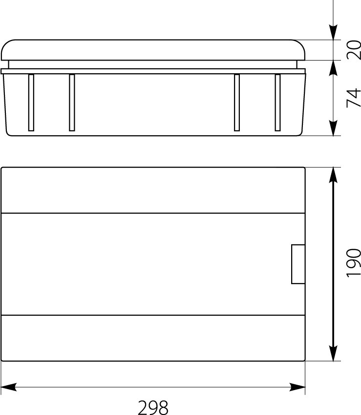 Rozdzielnica podtynkowa SRp-12/B (N+PE) IP40,elektro-plast