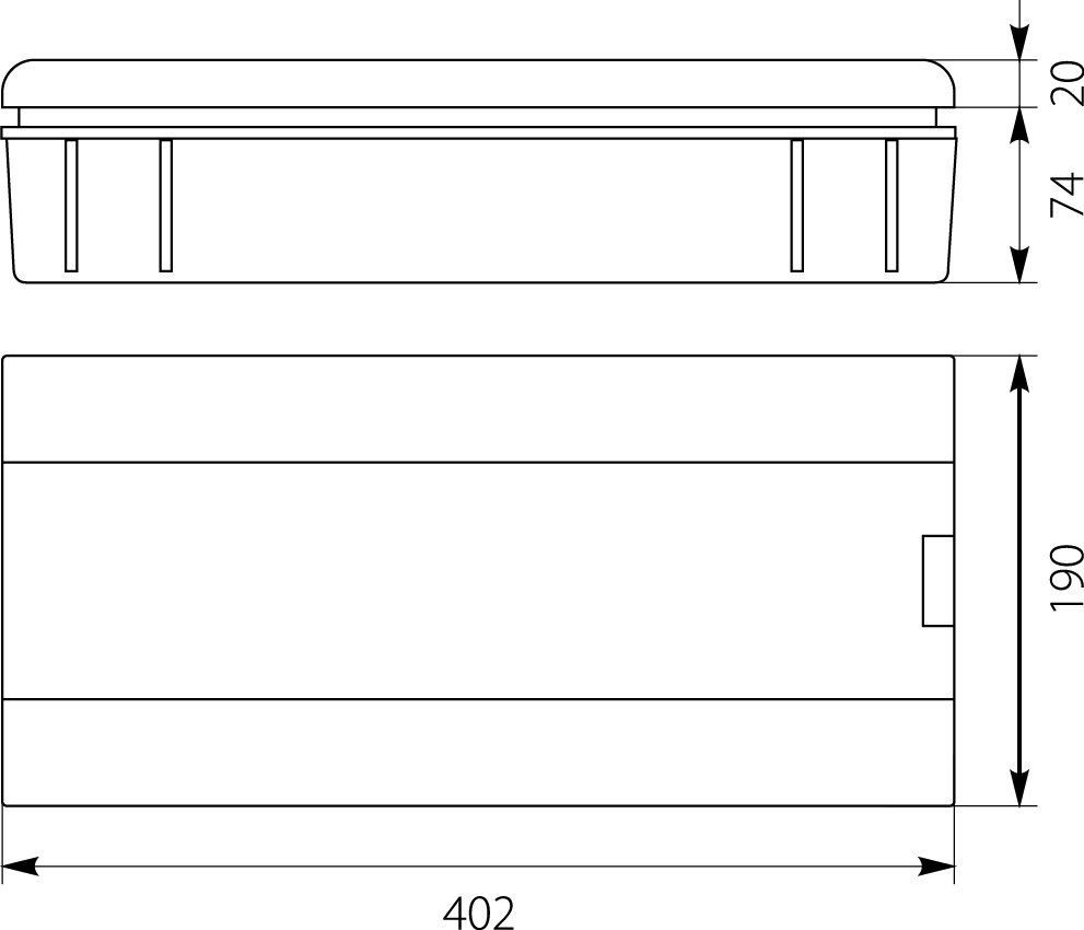 Rozdzielnica podtynkowa SRp-18/B (N+PE) IP40,elektro-plast