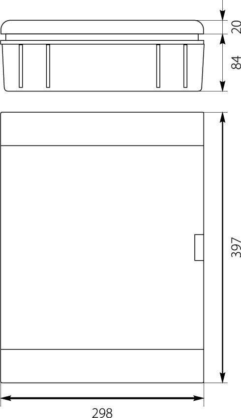 Rozdzielnica podtynkowa SRp-24/B (N+PE) IP40,elektro-plast