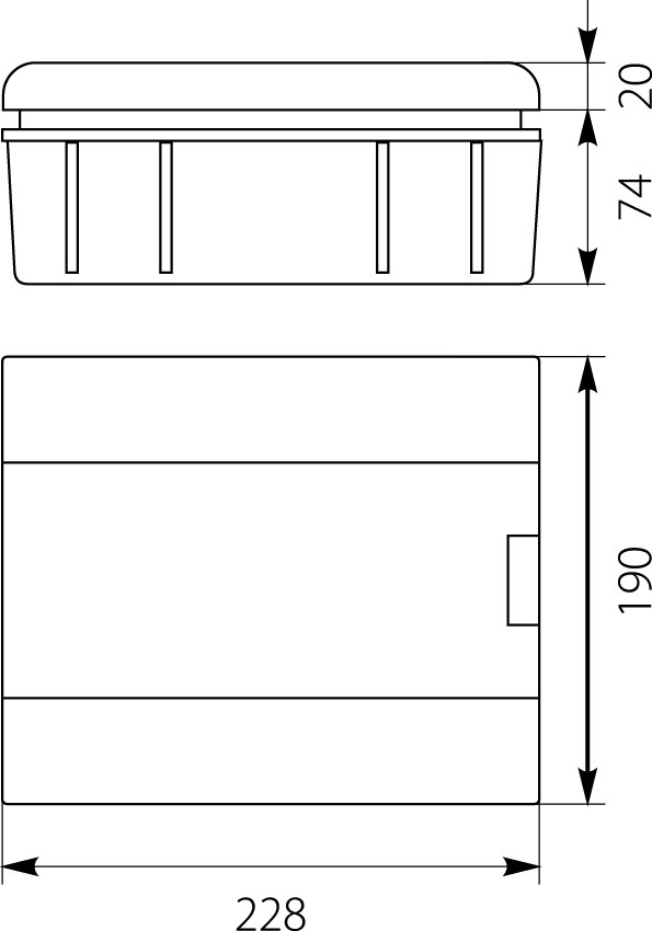 Rozdzielnica podtynkowa SRp-8 (N+PE) IP40,elektro-plast