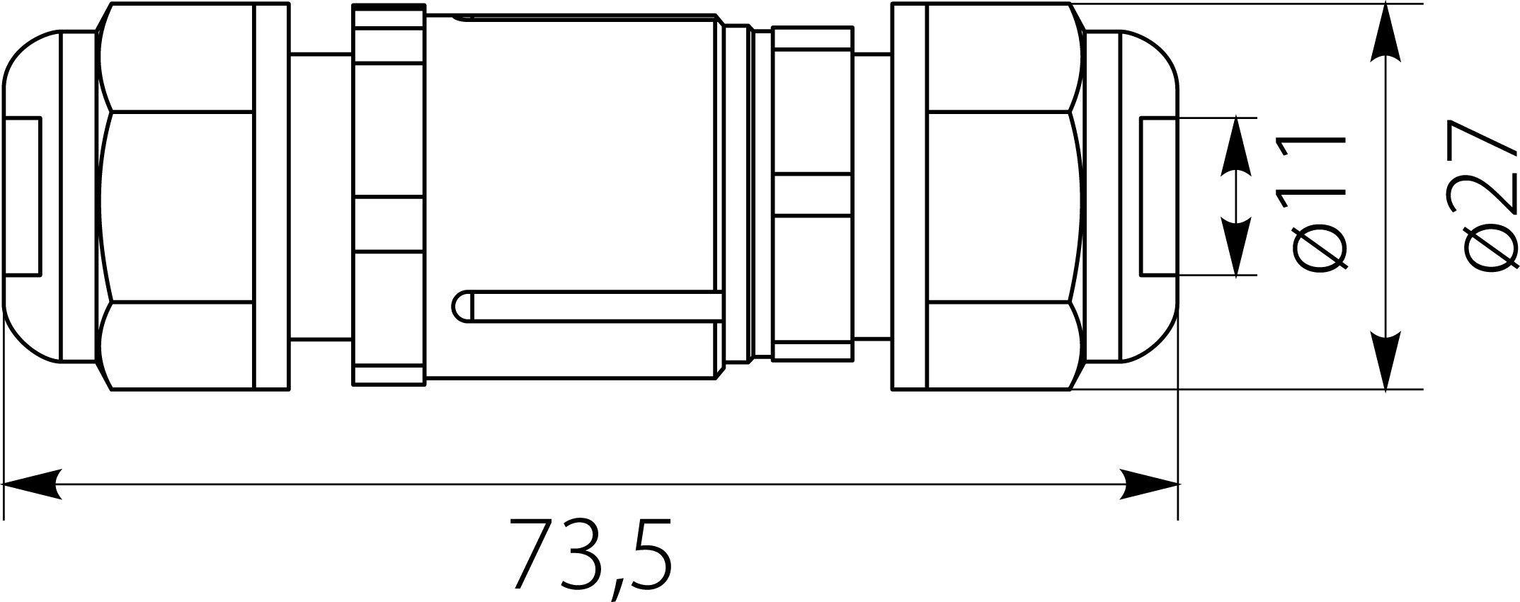 Złączka kablowa SPN 315 (3x1.5), 250V AC, 16A, IP68,elektro-plast